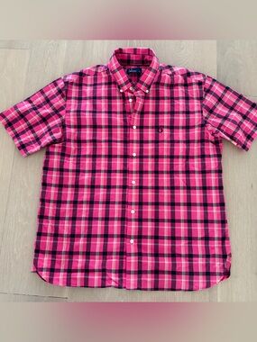 Fred Perry pink plaid shirt